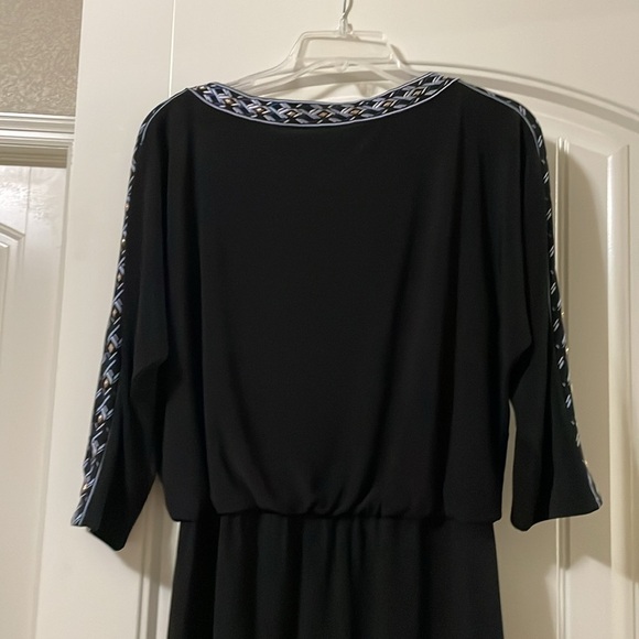White House Black Market 3/4 Sleeve Black Dress Size Small - Picture 9 of 10